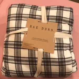 Rae Dunn Sherpa throw BLESSED black buffalo check